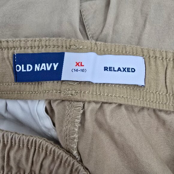 Old Navy Khaki Relaxed Boy Shorts Elastic Waist Size XL (14-16) NWT - Picture 6 of 7